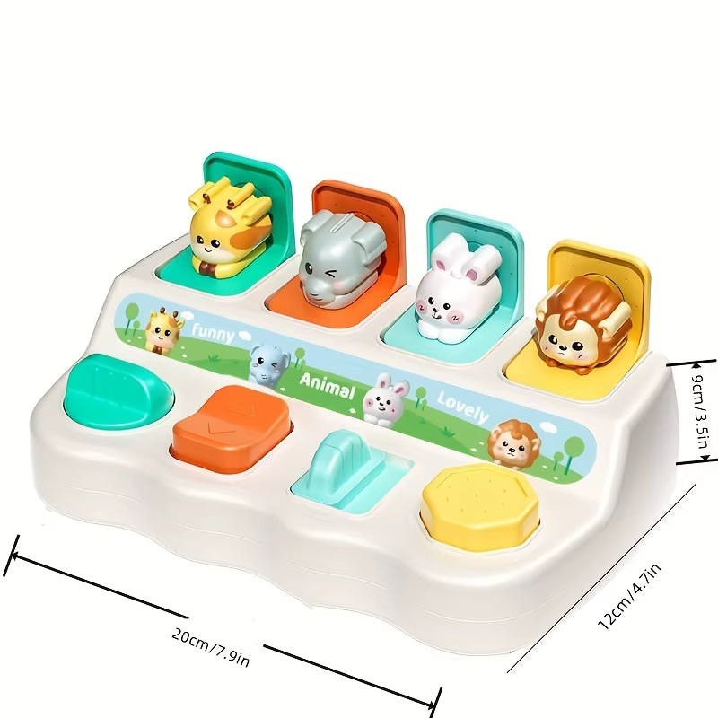 Montessori Pop-up-Tierspielzeug – Lernbox zur Förderung von Logik und motorischen Fähigkeiten für Kinder