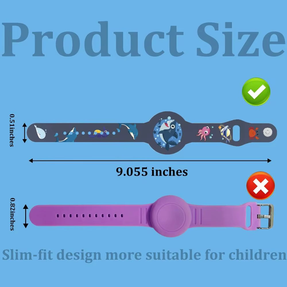 Wasserdichtes Silikon-Armband für Apple AirTag – Sicherer Halter für Kinder