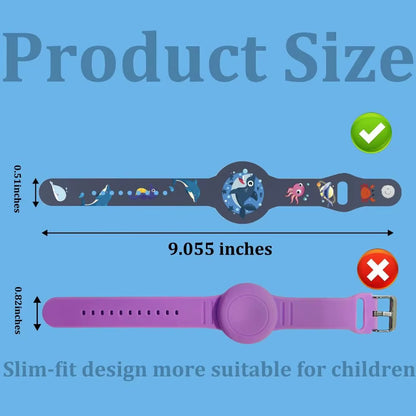 Wasserdichtes Silikon-Armband für Apple AirTag – Sicherer Halter für Kinder