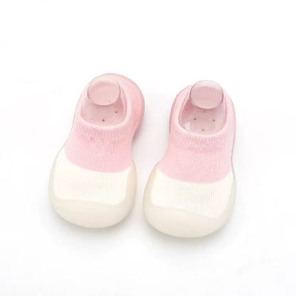 Weiche Lauflernschuhe für Babys – Rutschfeste Strickschuhe mit Gummisohle