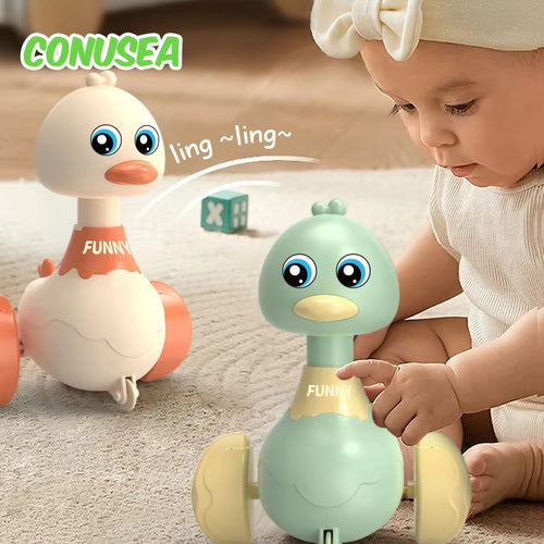 Lustiges Enten-Schaukelauto – Rückzieh-Spielzeug für Babys & Kleinkinder