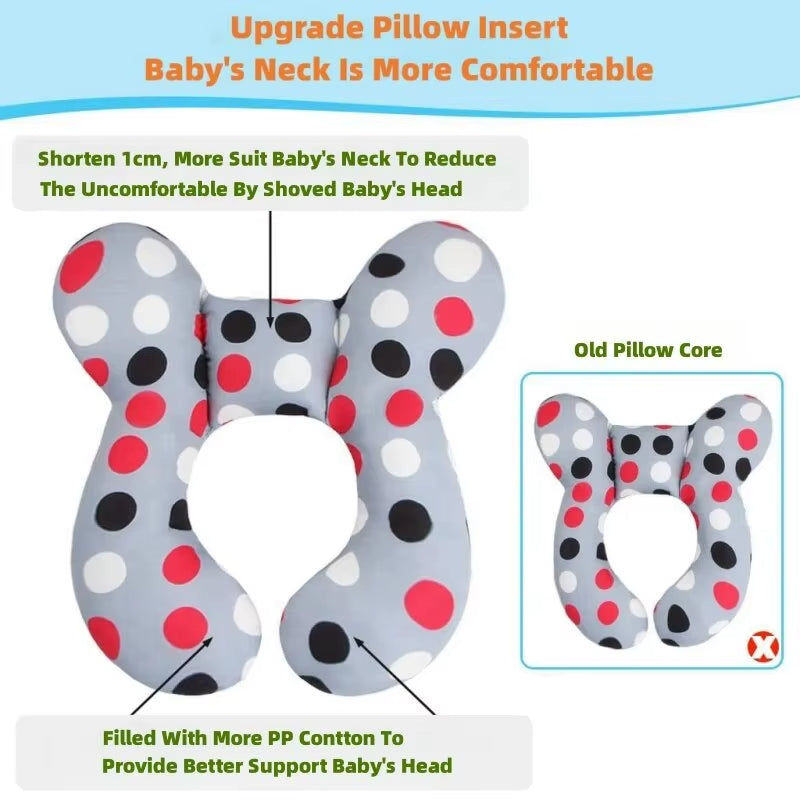 Baby Reisekissen – Ergonomisches Kopf- und Nackenkissen für Autositze, Kinderwagen & Reisen