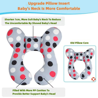 Baby Reisekissen – Ergonomisches Kopf- und Nackenkissen für Autositze, Kinderwagen & Reisen