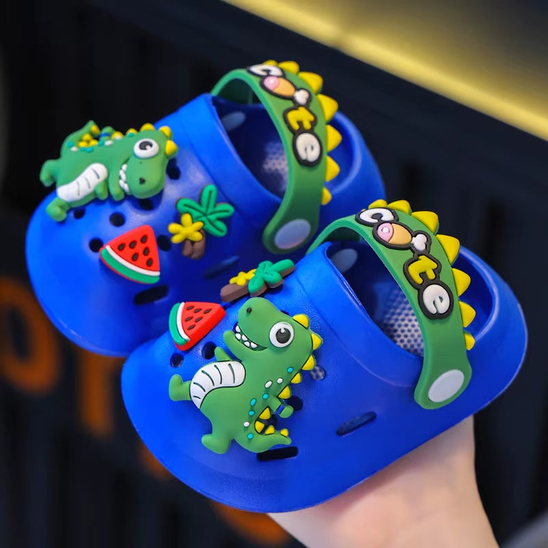 Sommer Kinder Hausschuhe – Weiche Anti-Rutsch Dinosaurier Sandalen für Jungen & Mädchen