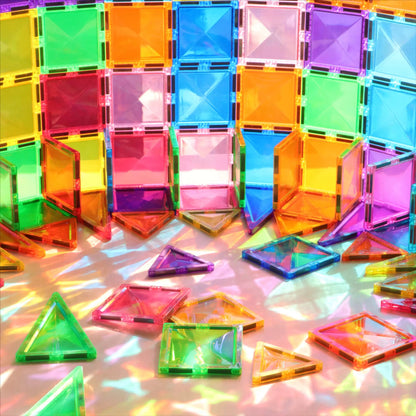 Magnetische Bausteine – 60-teiliges DIY Montessori Lernspielzeug für Kinder