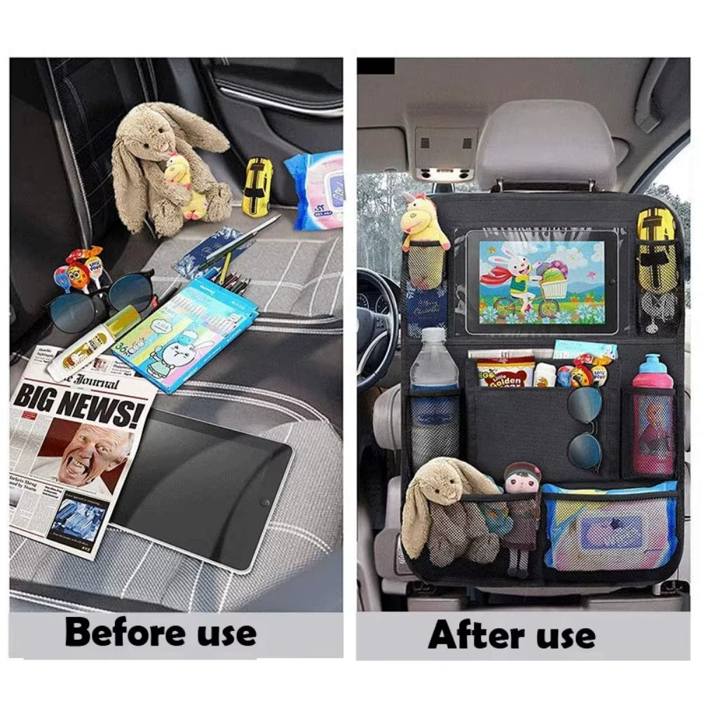 Autositz-Organizer mit Tablet-Halter – Ideal für Kinder & lange Fahrten
