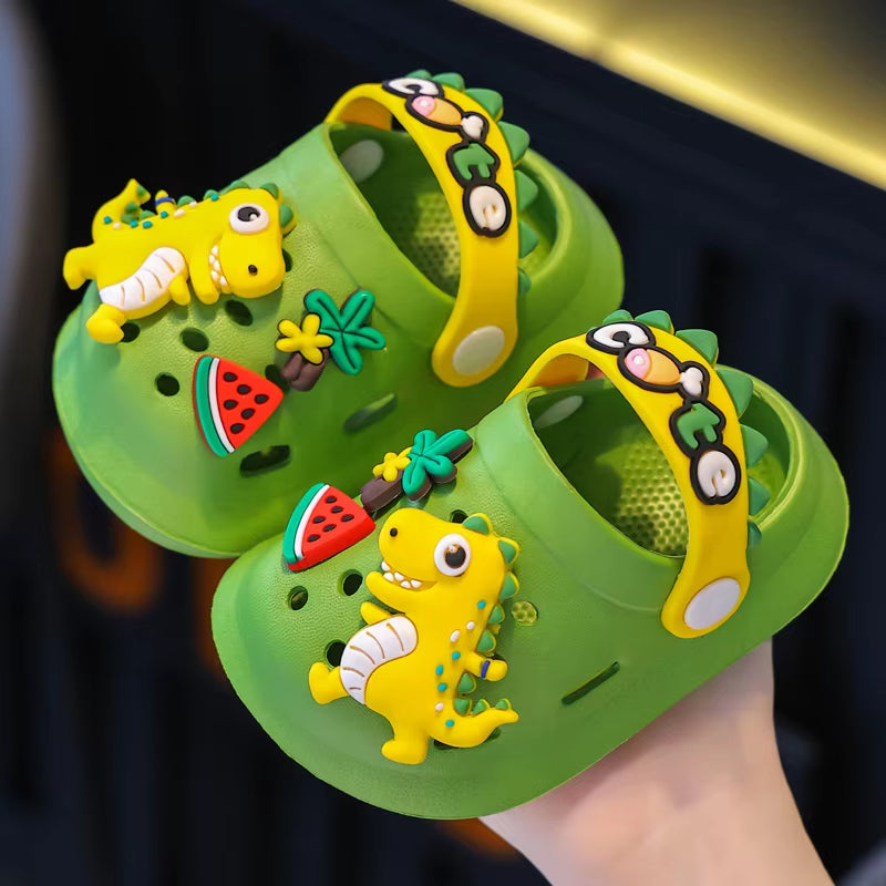 Sommer Kinder Hausschuhe – Weiche Anti-Rutsch Dinosaurier Sandalen für Jungen & Mädchen