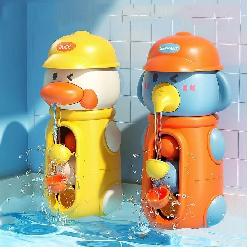 Niedliche Ente/Elefant Baby Dusche Bad Spielzeug – Wasser Spinner mit Saugnapf für Badespaß