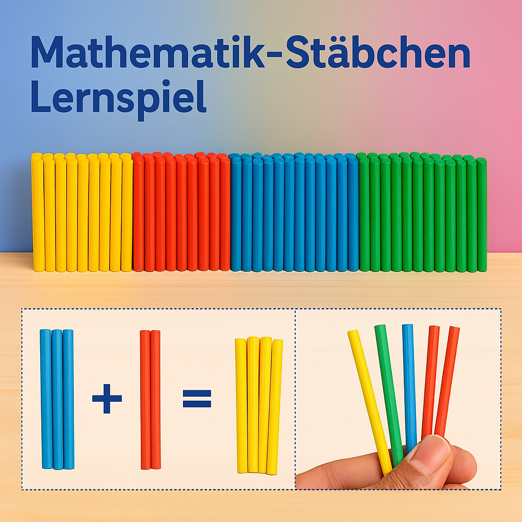 Montessori Rechenspiel mit Zahlen & Stäbchen