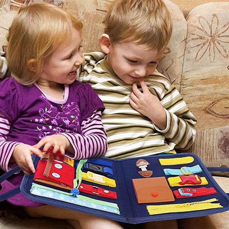 Montessori Beschäftigungsbrett – Lernspiel mit Schnallen zur Förderung motorischer Fähigkeiten