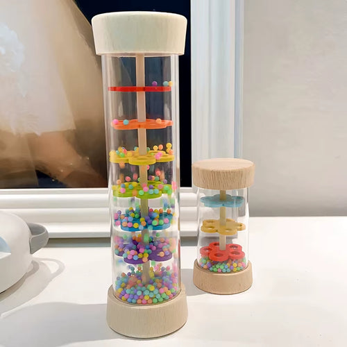 Holz-Regenmacher – Musikinstrument & Sensorikspielzeug für Kinder