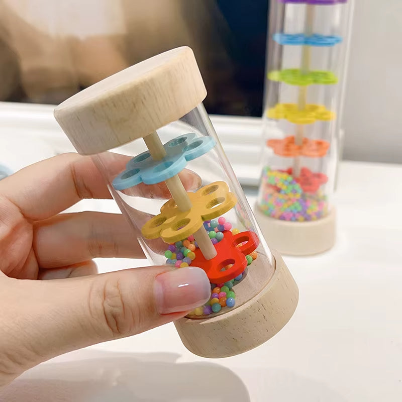 Holz-Regenmacher – Musikinstrument & Sensorikspielzeug für Kinder