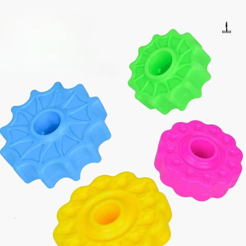 Montessori Regenbogenturm – Drehbares Stapelspiel aus sicherem Material