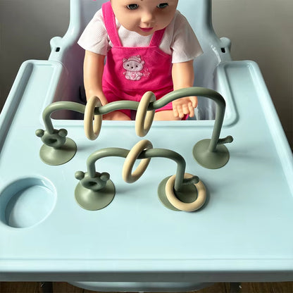 Silikon-Puzzlespielzeug mit Perlen – Früherziehungs-Spiel für Babys & Kleinkinder