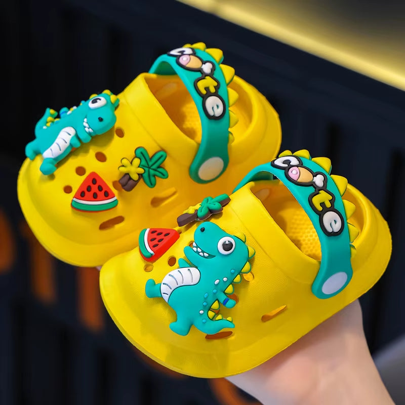 Sommer Kinder Hausschuhe – Weiche Anti-Rutsch Dinosaurier Sandalen für Jungen & Mädchen
