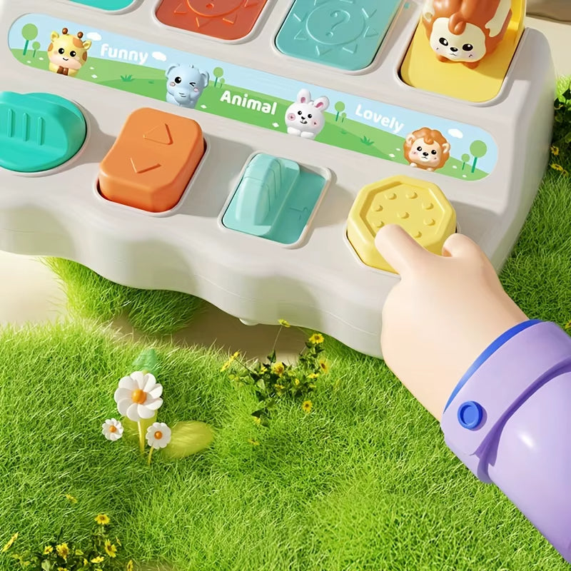 Montessori Pop-up-Tierspielzeug – Lernbox zur Förderung von Logik und motorischen Fähigkeiten für Kinder