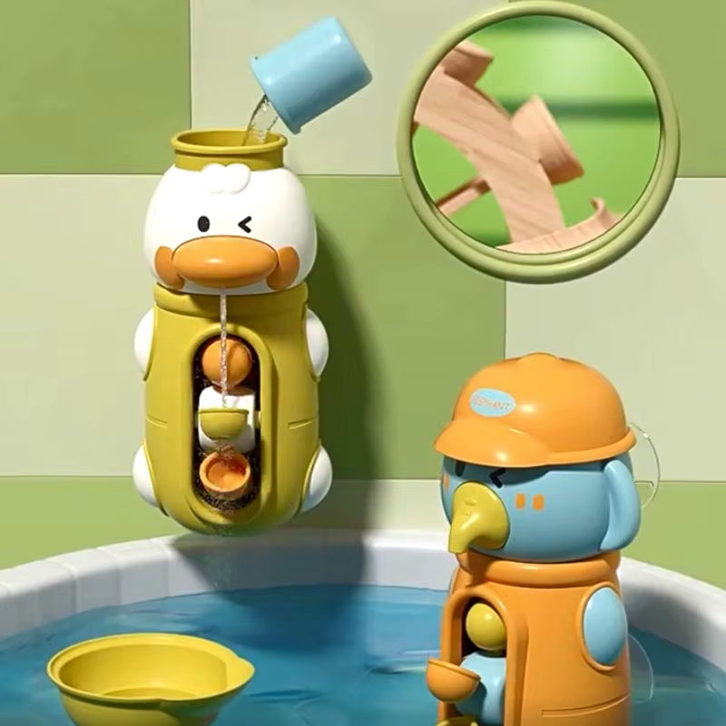 Niedliche Ente/Elefant Baby Dusche Bad Spielzeug – Wasser Spinner mit Saugnapf für Badespaß