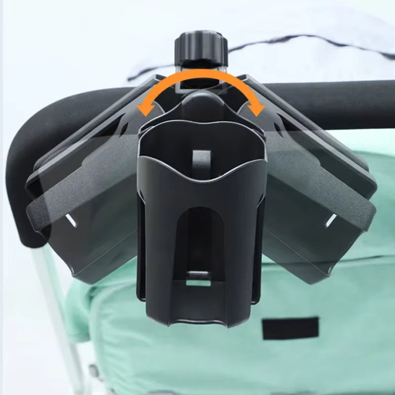 Flaschenhalter mit Handyfach – Universell für Kinderwagen & Buggy