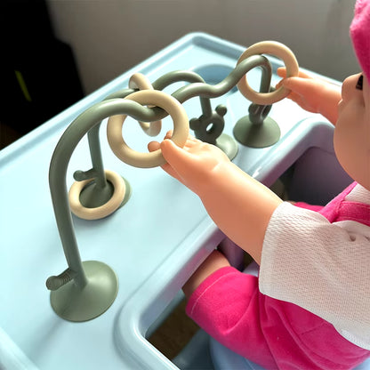 Silikon-Puzzlespielzeug mit Perlen – Früherziehungs-Spiel für Babys & Kleinkinder