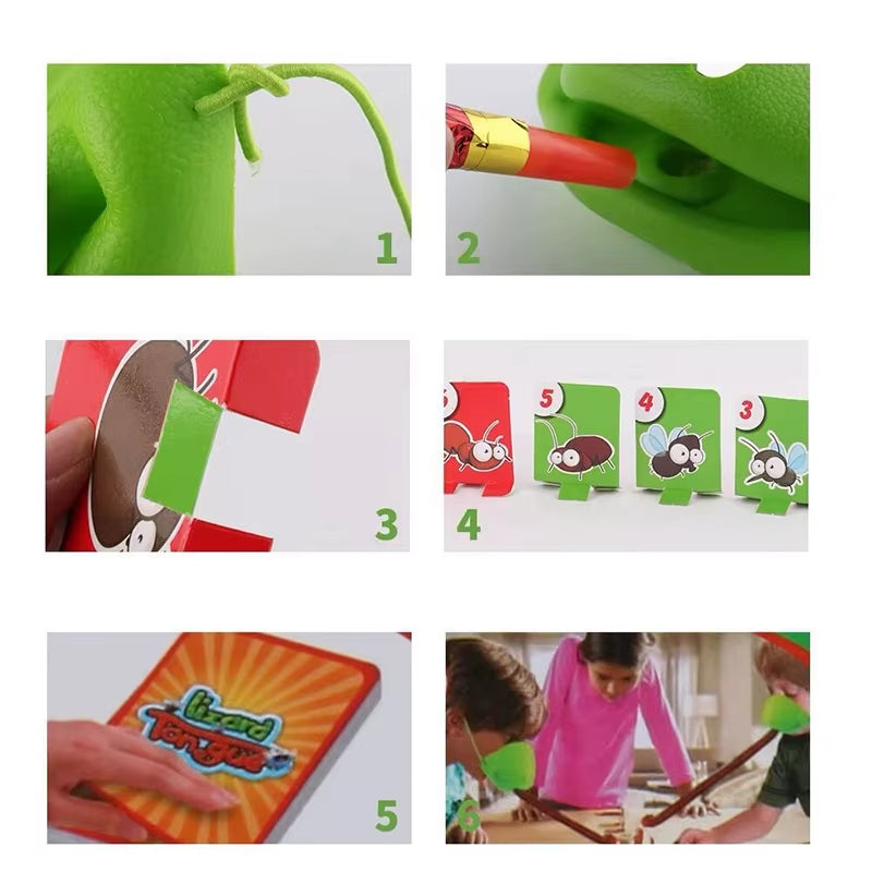 Lustiges Frosch- & Eidechsen-Zungenspiel – Witziges Reaktionsspiel für Kinder & Familie