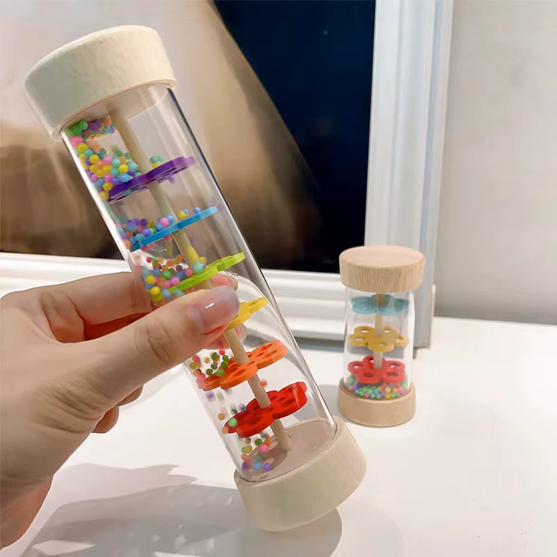 Holz-Regenmacher – Musikinstrument & Sensorikspielzeug für Kinder