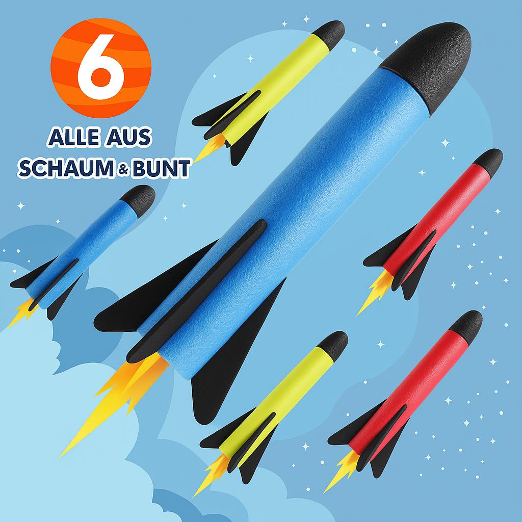 Raketen-Abenteuer für Kinder – Mit Fußpumpe zu himmlischem Spielspaß!